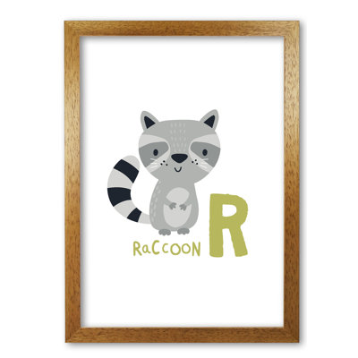 Alphabet Animals, R Is For Raccoon - Print