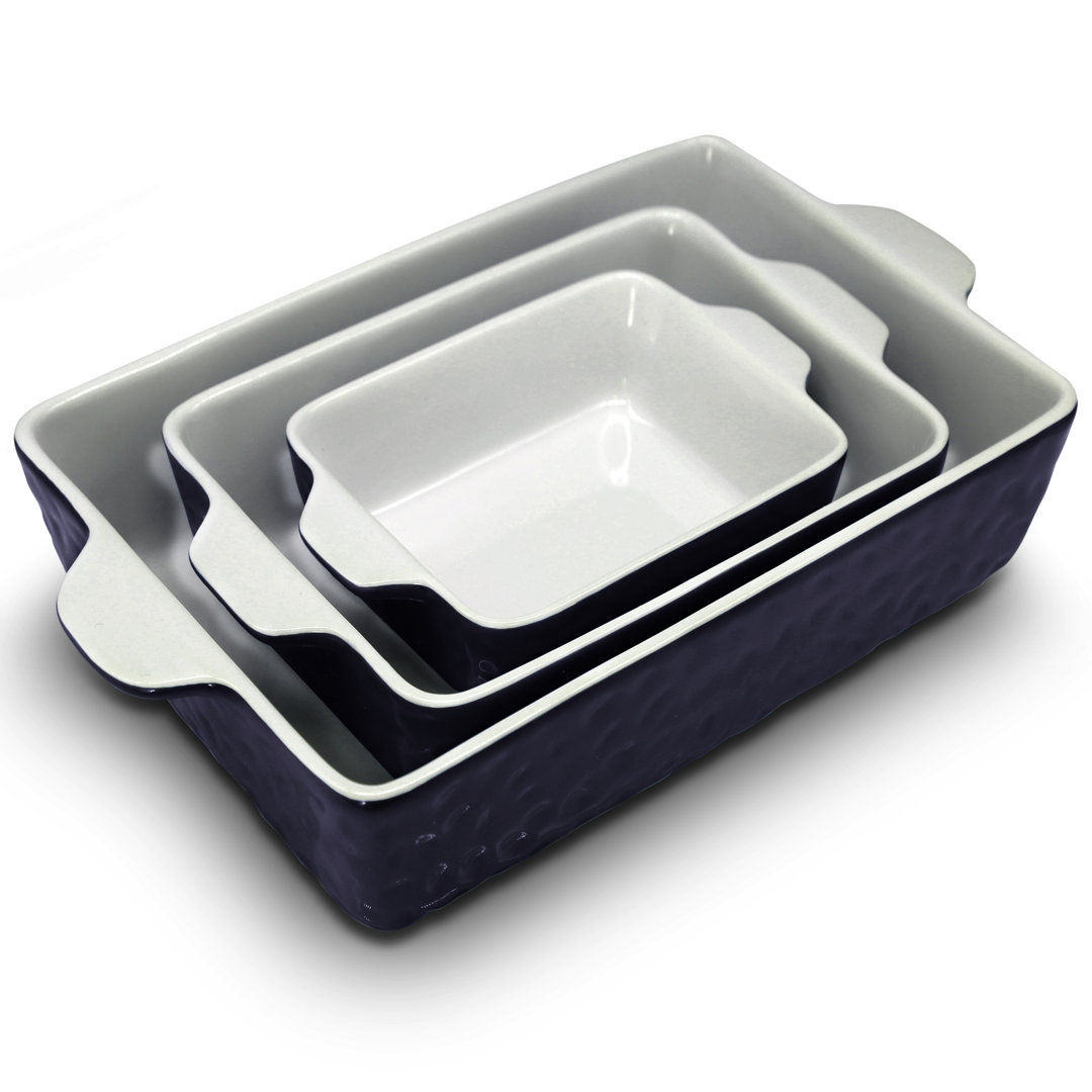 NutriChef 3 Piece Non-Stick Ceramic Bakeware Set NutriChef