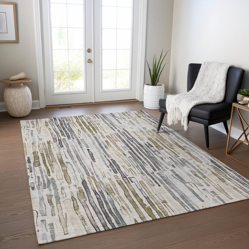 Tapis intérieur / extérieur brun Caelira, 10 pi x 14 pi