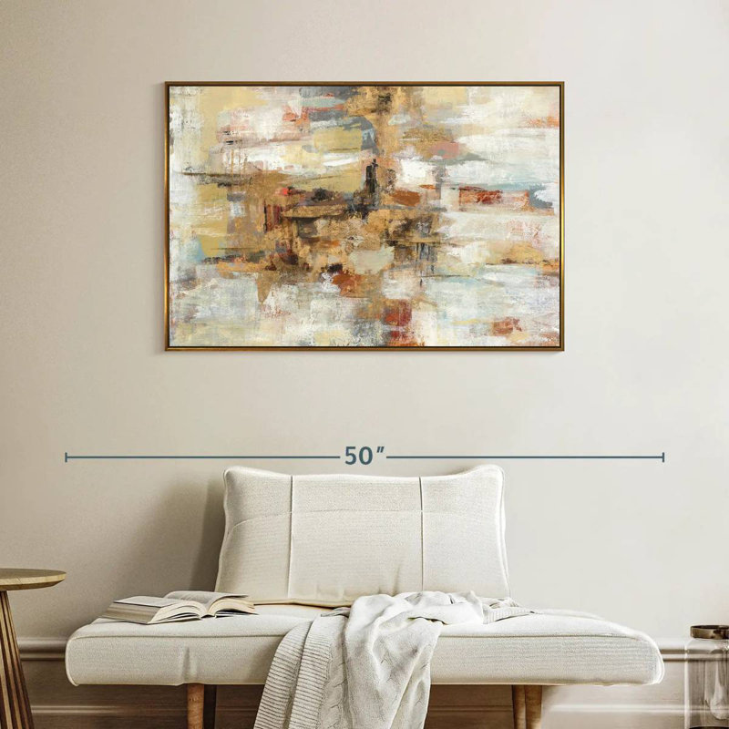 Old Bridge Reminiscence, Cadre flottant doré, 40 po x 27 po