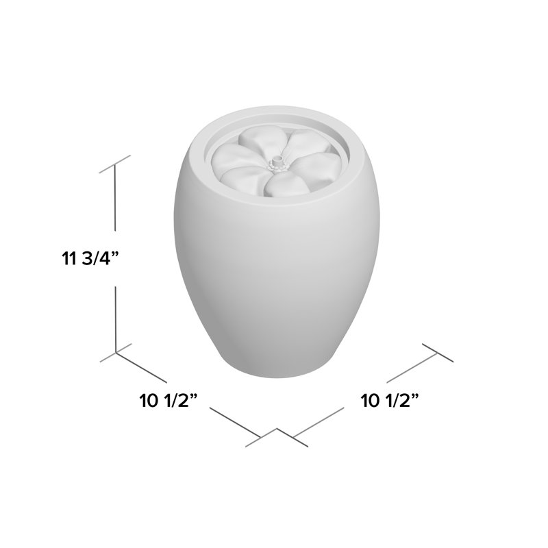 Russ Indoor Outdoor Concrete / Cement Weather Resistant Urn Fountain, Alpine Stone