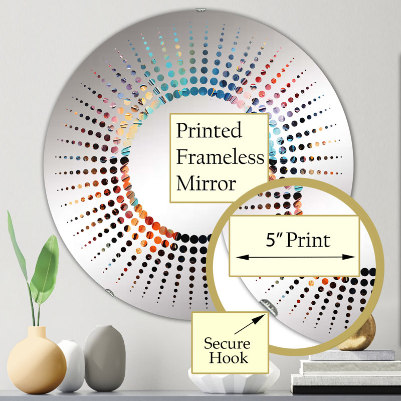 Intense Hues Celebrate The Butterflies II - Miroir décoratif Starburst MIR107668 C, 23,6 po x 23,6 po