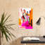 Vibrant Pink City Steps Colorful Vibrant Abstract Architecture City Wall Art Print 1 Piece Wrapped Canvas Wall Art-235896317