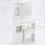 Table de coiffeuse compacte avec miroir à DEL et tiroirs de rangement - Table à langer avec tabouret rembourré-875034265