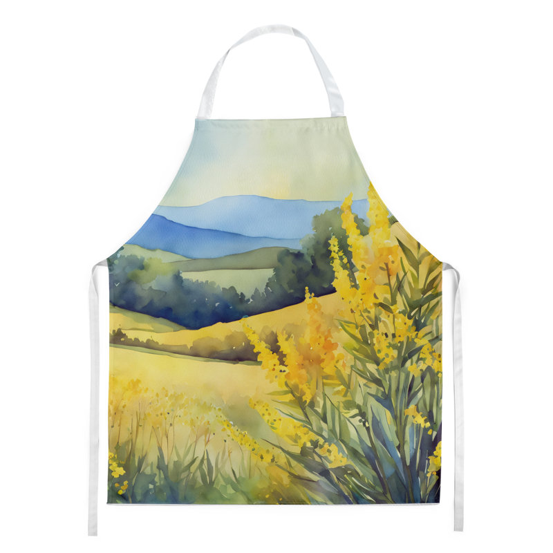 Iris du Tennessee en tablier aquarelle, Verge d'or du Kentucky jaune