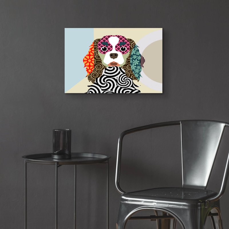 «Cavalier King Charles Spaniel» par Lanre Adefioyue, H 16 po x l 24 po x P 0,2 po
