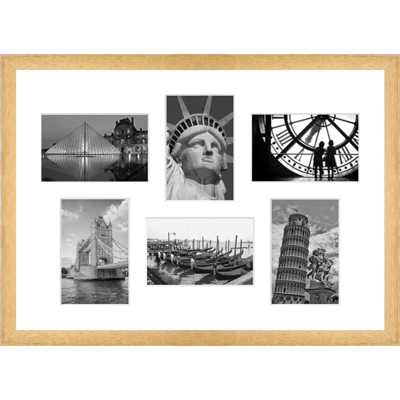 Johari Wood Picture Frame with Mat, Natural Brown