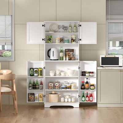 Durrie 71.7"H kitchen Pantry Cabinet With Sliding Storage