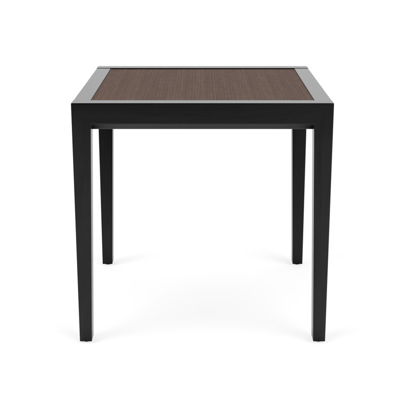Brooklyn Earthen Twill End Table, Riftwood Walnut, Black