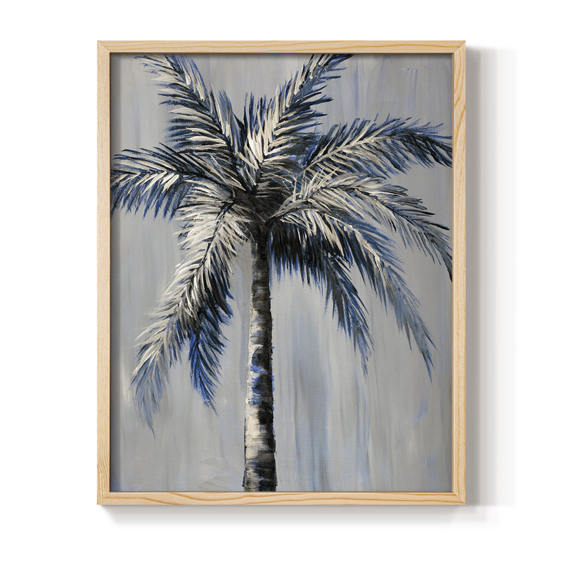 Palm Magic Evening II, reproduction encadrée - bois massif, H 15 po x l 12 po