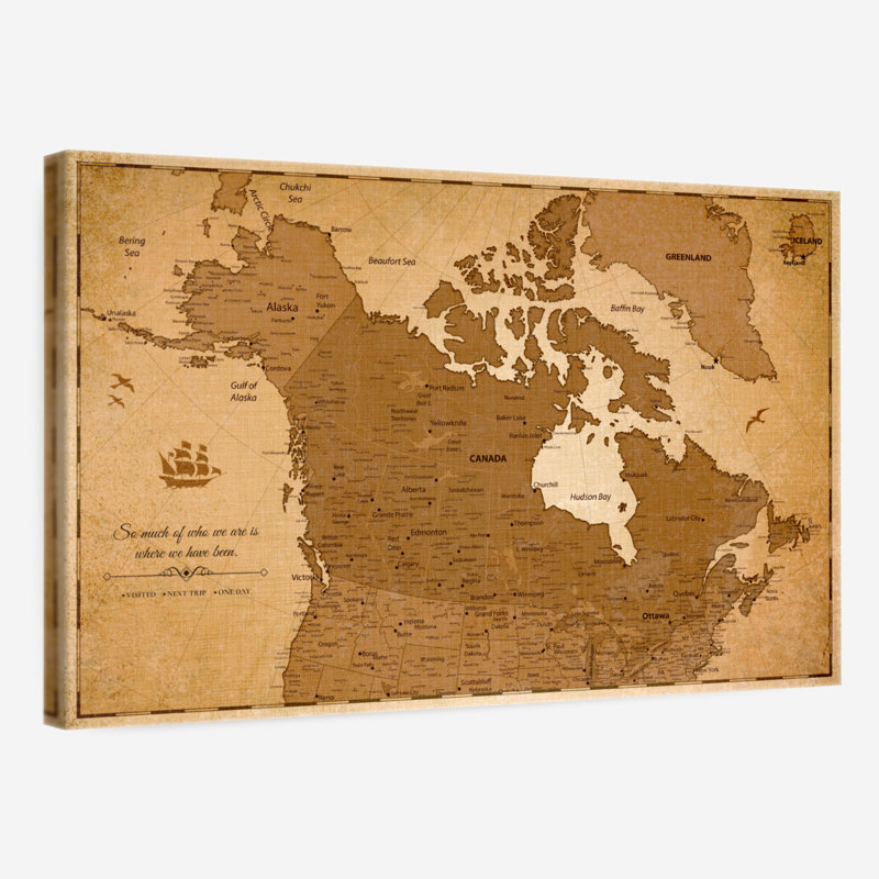 Épingle antique Canada Alvertia, 20" H x 30" W