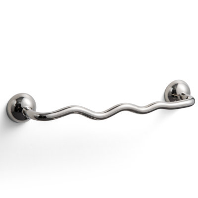 5'' Hole Pitch Titanium Silver Novelty Corrugated Solid Brass Cabinet Handle