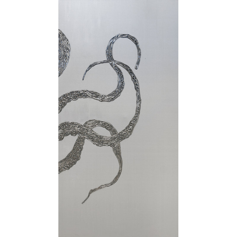 «Octopus in Iron III» par L. Bodine - impression sur toile tendue, Couche de verre