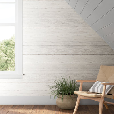 Iveta Shiplap 5.4m x 52cm Semi-Gloss Wallpaper Roll