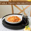 Plateau de service rond en bois avec poignée en métal - Plateau décoratif rustique pour la maison, table basse, cuisine et table de salle à manger-1315185143