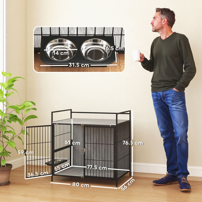 Wood Furniture Style Crate with 2 Doors