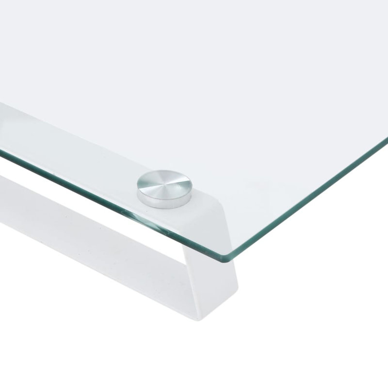 Dashira Monitor Stand, 8cm H x 40cm W x 20cm D, White