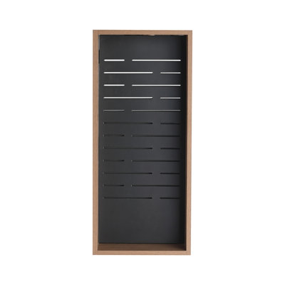 Armoire de rangement murale 12 po sans porte, armoire de rangement avec 4 accessoires de bricolage - bacs et crochets en plastique givré, contreplaqué