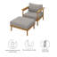 Ensemble de fauteuil et repose-pieds d'extérieur en bois de teck Wren-105239745-105239747