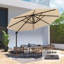 Parasol en porte-à-faux 11 pi avec base Cathleen-2123398297