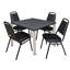 Plateau de table Kee Square, 4 chaises empilables-472020678-472020679-472020732