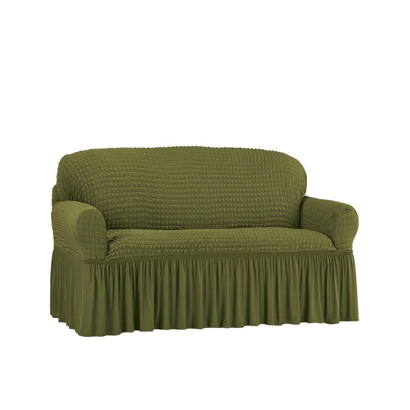 Housse pour canapé à coussins carrés texturés, Vert, 2.36" H x 70"W x 70"D