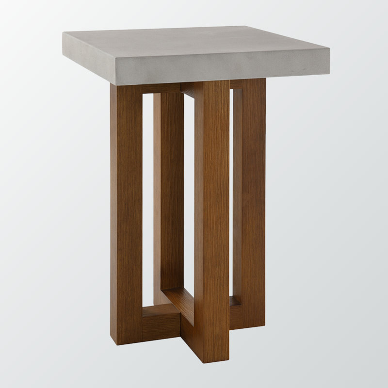 Table de bout élégante avec finition en noyer Sienne