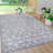 Raeshelle Neutral Geometric Light Gray Indoor/Outdoor Rug-959422972