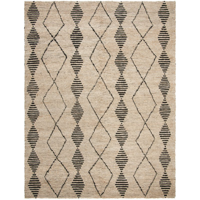 Trotter Hand Woven Jute Pile Geometric Rug