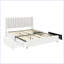 Lit plateforme tapissier moderne avec rangement à 2 tiroirs-804702679