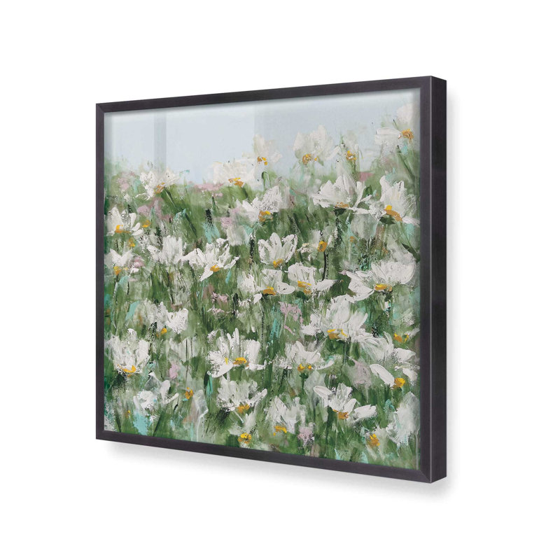 Field of Wild Daisies, reproduction sur toile, H 13,75 po x l 13,75 po, Zinc patiné