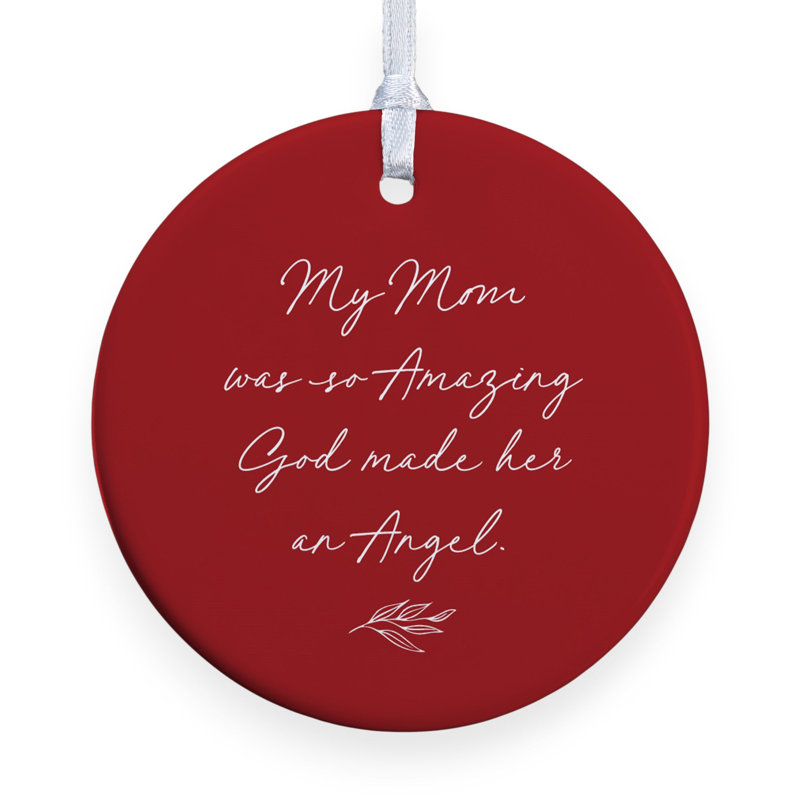 Ornement en forme de centre commercial personnalisable «So Amazing God Made An Angel», maman