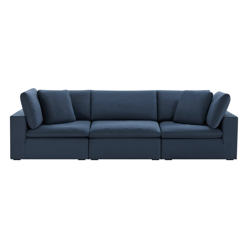 Canapé modulaire 3 pièces Calana Luxe, Marine, 3 pièces