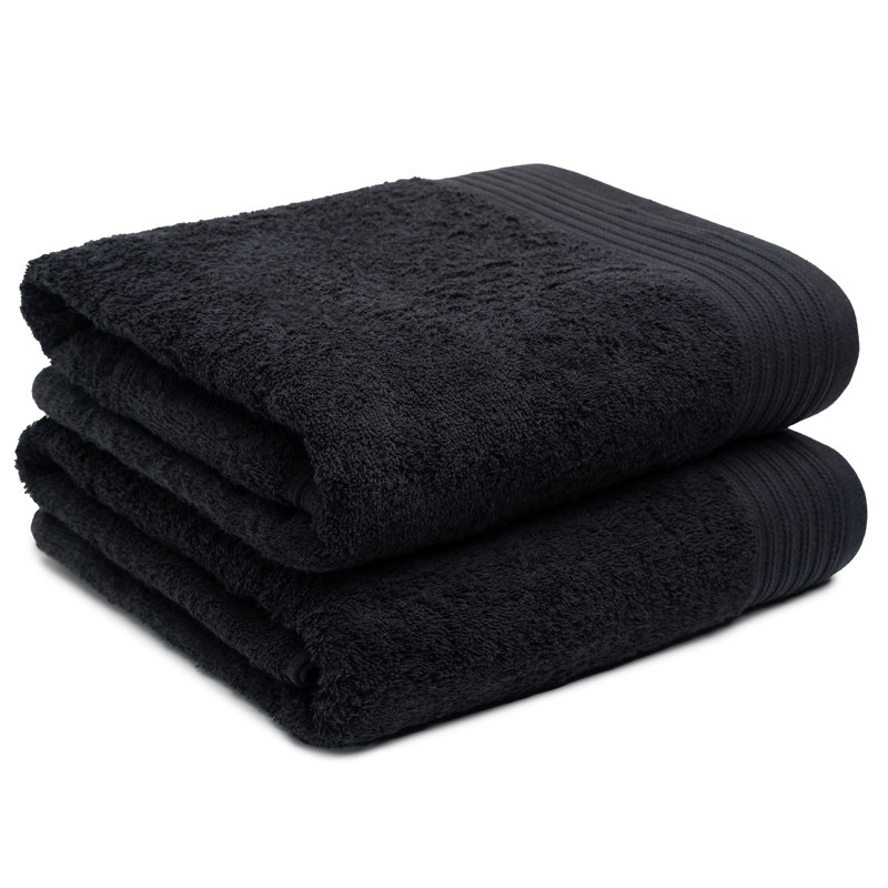 Lorena Midweight Bath Sheet, Black