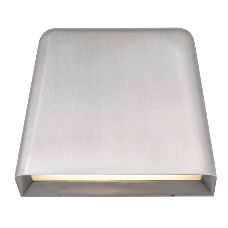 5.5" Brushed Aluminum LED Wall Sconce Fixture, Brushed Chrome