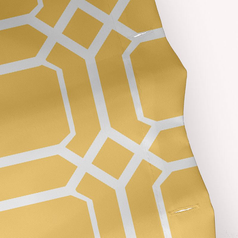Rideau de douche simple synthétique Synthia, Jaune