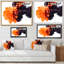 Orange et noir dansant des nuages d'encre - Photographie sur toile-67232661-67232643