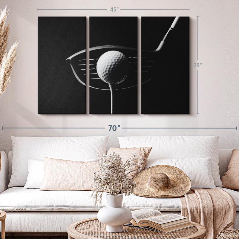 Golf Hit Position Canvas Print, 28" H x 45" W