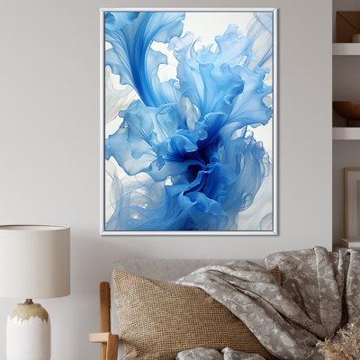 Encre liquide abstraite, encre liquide bleue