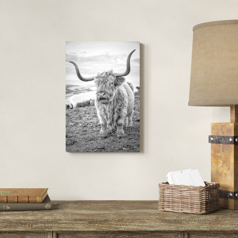 Highland Cows VI, H 18 po x l 12 po, Impression avec cadre érable, Non