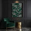 "Abstract Florals 67", art mural sur toile verte-164266264