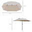 Icarus 4.4m x 2.6m Rectangular Traditional Parasol-1927211892