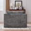 Fauteuil d'appoint surdimensionné en chenille de style campagnard avec 2 traversins gris anthracite-898992566