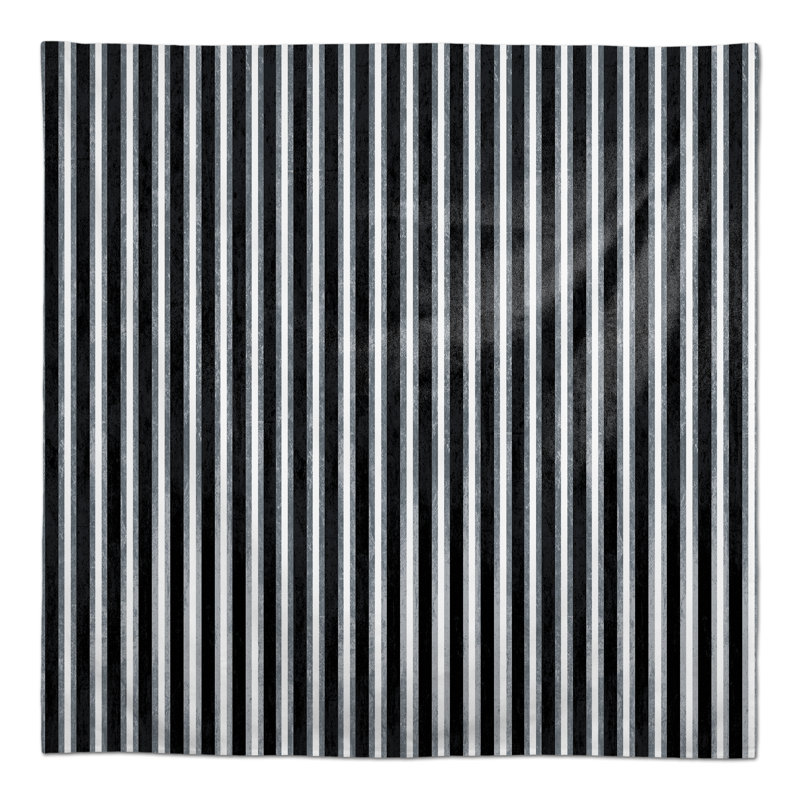 Mccandless Striped Square Tablecloth, Black