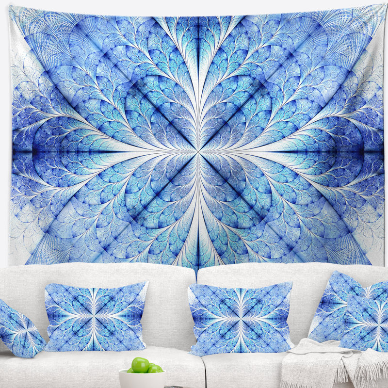 Tapisserie à motif symétrique floral, H 50 po x l 60 po