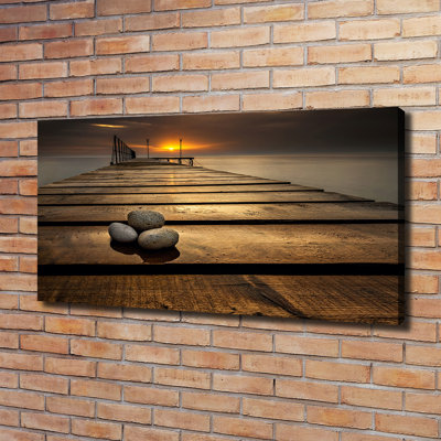 Wooden Pier - Wrapped Canvas Print