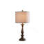 Lampe de table en polyrésine effet bois 27,5 po