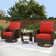 Chaise longue pivotante en osier avec table d'appoint