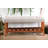 Light Gray Fabric & Oak Finish Bench-460902621
