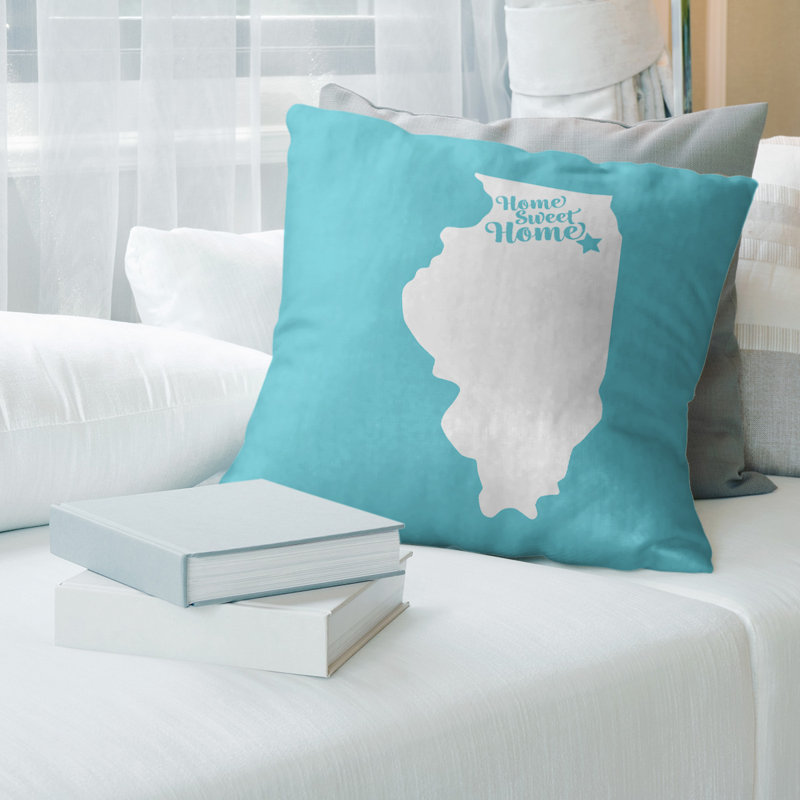 Coussin décoratif home, Joliet, 20 po x 20 po, Bleu sarcelle